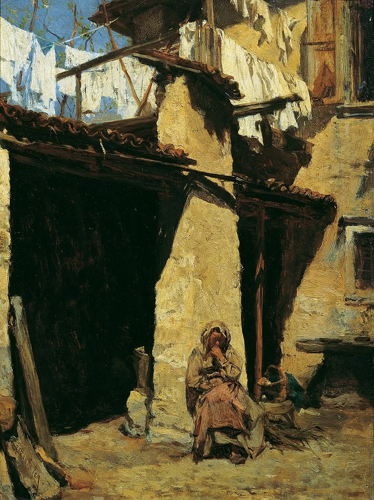 Cascinale napoletano con moglie contadina - 1919, Österreichische Galerie Belvedere, Vienna